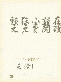 轻狂小说在线全文免费阅读封面