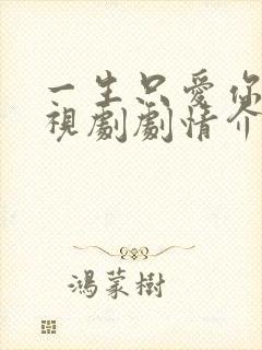 一生只爱你 电视剧剧情介绍