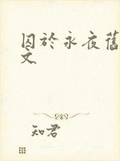 囚于永夜旧版原文封面