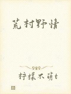 荒村野情封面