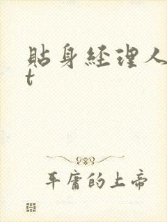 贴身经理人txt