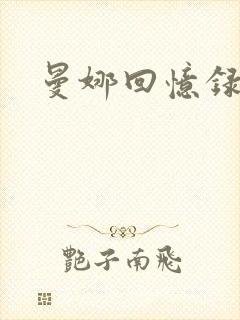 曼娜回忆录小说封面