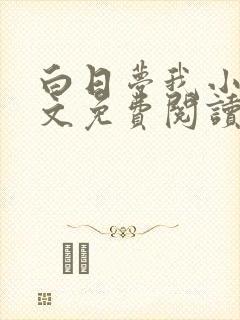白日梦我小说全文免费阅读封面