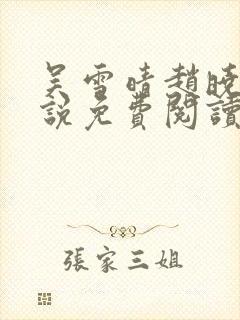 吴雪晴赵晓东小说免费阅读