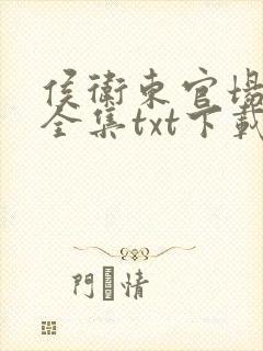 侯卫东官场笔记全集txt下载