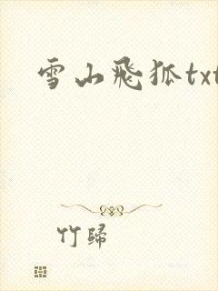雪山飞狐txt