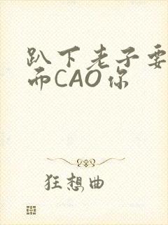 趴下老子要从后面CAO你
