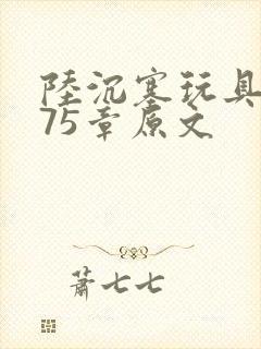 陆沉塞玩具高速75章原文