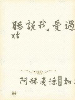听说我爱过你txt