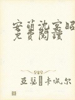 安萌沈宴昭小说免费阅读