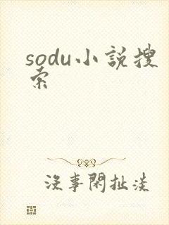 sodu小说搜索