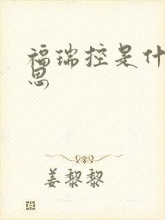福瑞控是什么意思封面