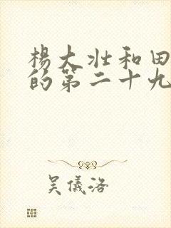 杨大壮和田桂花的第二十九