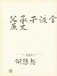 父承子液金银花原文封面