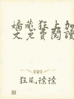 娇藏狂上加狂全文免费阅读笔趣阁