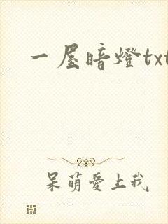 一屋暗灯txt