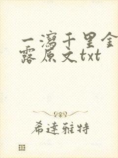一泻千里金银花露原文txt