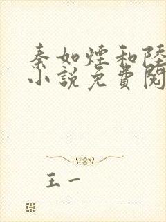 秦如烟和陆景琛小说免费阅读封面