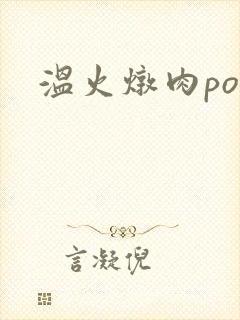 温火炖肉pop封面