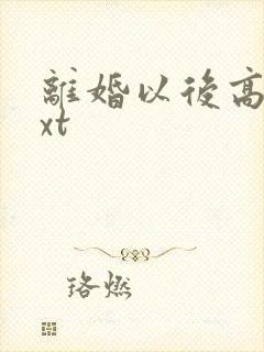 离婚以后高干txt封面
