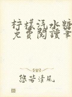 柠檬汽水糖全文免费阅读笔趣阁