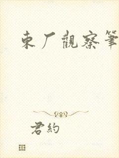 东厂观察笔记封面