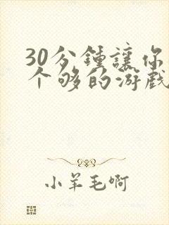 30分钟让你桶个够的游戏软件