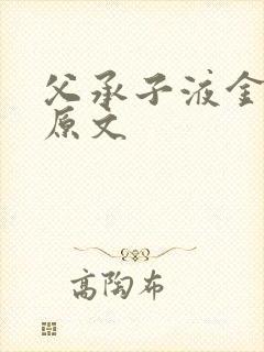 父承子液金银花原文封面