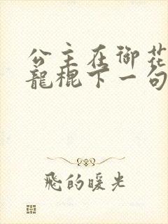 公主在御花园吃龙棍下一句