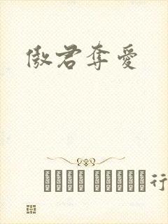 傲君夺爱封面