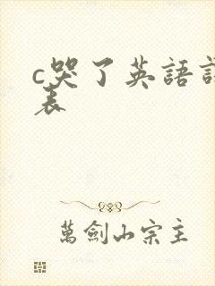 c哭了英语课代表
