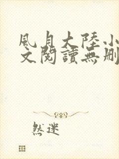 风月大陆小说全文阅读无删减