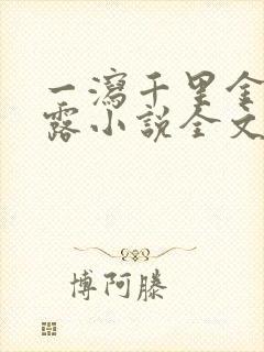 一泻千里金银花露小说全文免费阅读