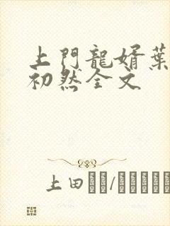 上门龙婿叶辰萧初然全文