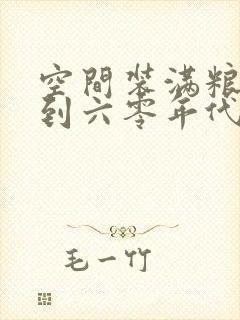 空间装满粮食回到六零年代
