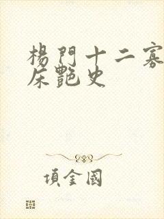 杨门十二寡妇肉床艳史封面