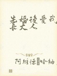 先婚后爱我的市长大人