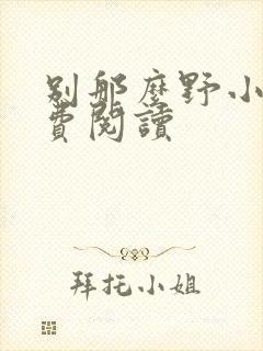 别那么野小说免费阅读