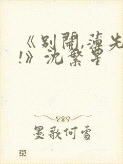 《别闹,薄先生!》沈繁星封面