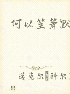 何以笙箫默小说封面