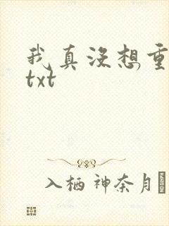 我真没想重生啊txt