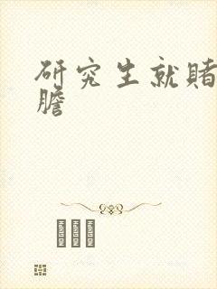 研究生就赌一个胆封面