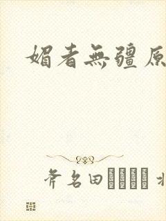 媚者无疆原著封面