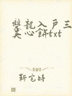 双龙入户三人行夹心饼txt
