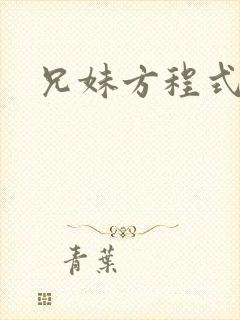 兄妹方程式