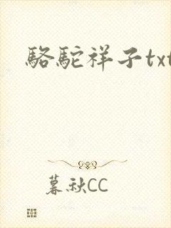 骆驼祥子txt