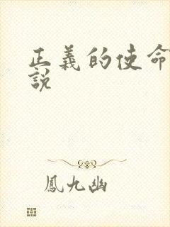 正义的使命 小说
