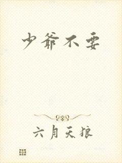 少爷不要