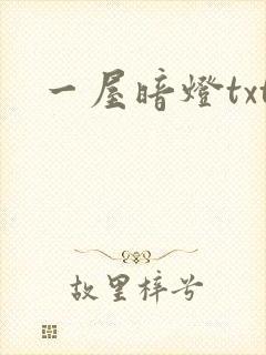 一屋暗灯txt