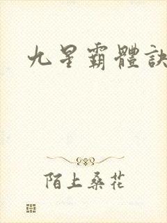 九星霸体诀小说封面